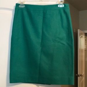 J Crew teal wool pencil skirt NWT!!